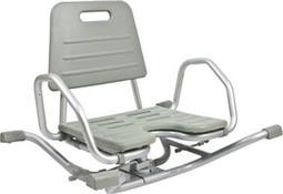 Swivel bather - grey with PU-seat