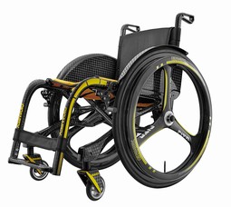 MF012 Carbon Folding Wheelchair  - example from the product group manual wheelchairs, sideways foldable, standard measures