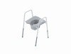 Toiletstol med hestesko udformet sæde - fritstående