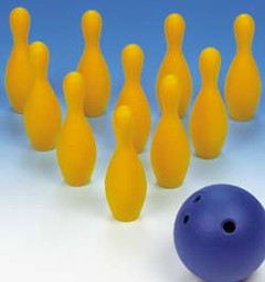 Bowling i skum  - eksempel fra produktgruppen hjælpemidler til bowling