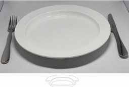 Tallerken i porcelæn 26 cm