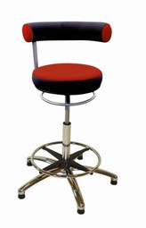 Sanus Højstol: Ergonomisk stol m. fodstøtte til laboratorier el køkken