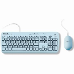 Medigenic tastatur m/rengøringsindikator, bred & med mus