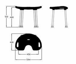 Cavere Badeskammel - Badetaburet