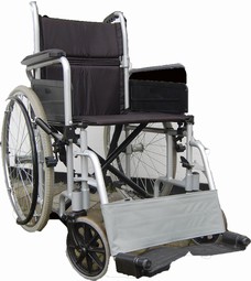 Hælrem til kørestol  - eksempel fra produktgruppen ankelbespænding til brug i kørestol