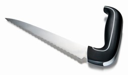 Ergonomisk brødkniv med takker