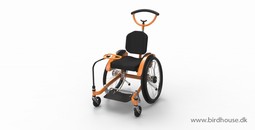 Kiddo børnekørestol  - eksempel fra produktgruppen manuelle kørestole med fast ramme, efter mål