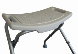 Foldbar badestol med støttehåndtag - uden ryglæn