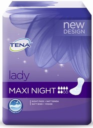 Tena Lady Maxi Night, pakker 6 stk