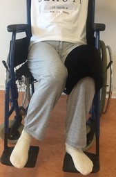 Trykaflastende knæ pude til lejring og kørestol