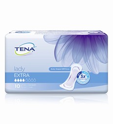 Tena Lady Extra  - eksempel fra produktgruppen engangsindlægsbleer til voksne, let urininkontinens