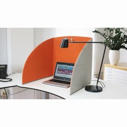 StandUp bordskærm / lydabsorberende støjskærm, grå/orange