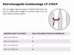 Knæbandage med indsyede metalhængsler