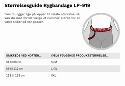 Rygbandage med 2 store elastikker og små skinner