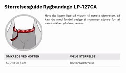 Rygbandage med fleksible skinner