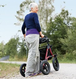 Offroad rollator med kraftige gummihjul - Dietz Taima XC