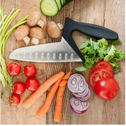 Ergonomisk grøntsagskniv  - eksempel fra produktgruppen urteknive