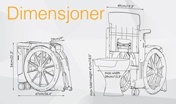 WheelAble foldbar bade- og bækkenstol med taske