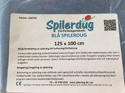 Spilerdug Enkeltstykke stiv farve blå  - eksempel fra produktgruppen større glide- og vendeprodukter, manuelt betjente