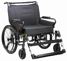 Tauron bariatrisk kørestol  - eksempel fra produktgruppen manuelle kørestole, sideværts sammenklappelige, standardmål