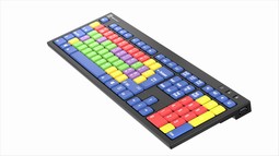 Pædagogisk læringstastatur  - eksempel fra produktgruppen tastaturer med visuelt tydelige taster