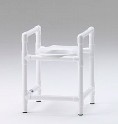 RCN bade-/toiletstol DH 80  - eksempel fra produktgruppen toiletforhøjere monteret på et fritstående stativ