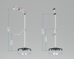 Gulvstativ Pentalock Tele