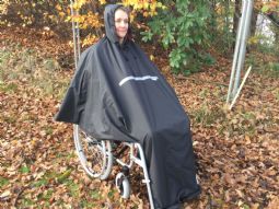Poncho-Regnslag til kørestolsbrugere med fleece