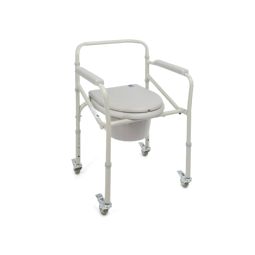 Basic foldbar toiletstol / bækkenstol med hjul