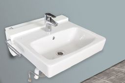 QuickVask - manuel højdejustering  - eksempel fra produktgruppen håndvaske