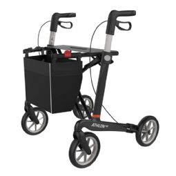 Athlon HD (Heavy Duty) kulfiber rollator med soft hjul (PU) - klik for at se billedet i fuld størrelse - åbner i nyt vindue Athlon HD (Heavy Duty) kulfiber rollator med soft hjul (PU)