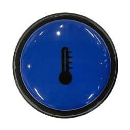 Dansktalende termometer/hygrometer med stor knap