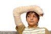 Boy with arm in plaster