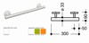 HEWI Support rail - 300mm (950-seris) HEWI Support rail - 300mm (950-seris)