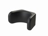 Head Rests Model 1 in black PU foam Head Rests Model 1 in black PU foam