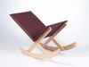 Merry Foot tilting stool in wood Merry Foot tilting stool in wood