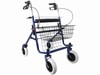 Blue rollator, foldable