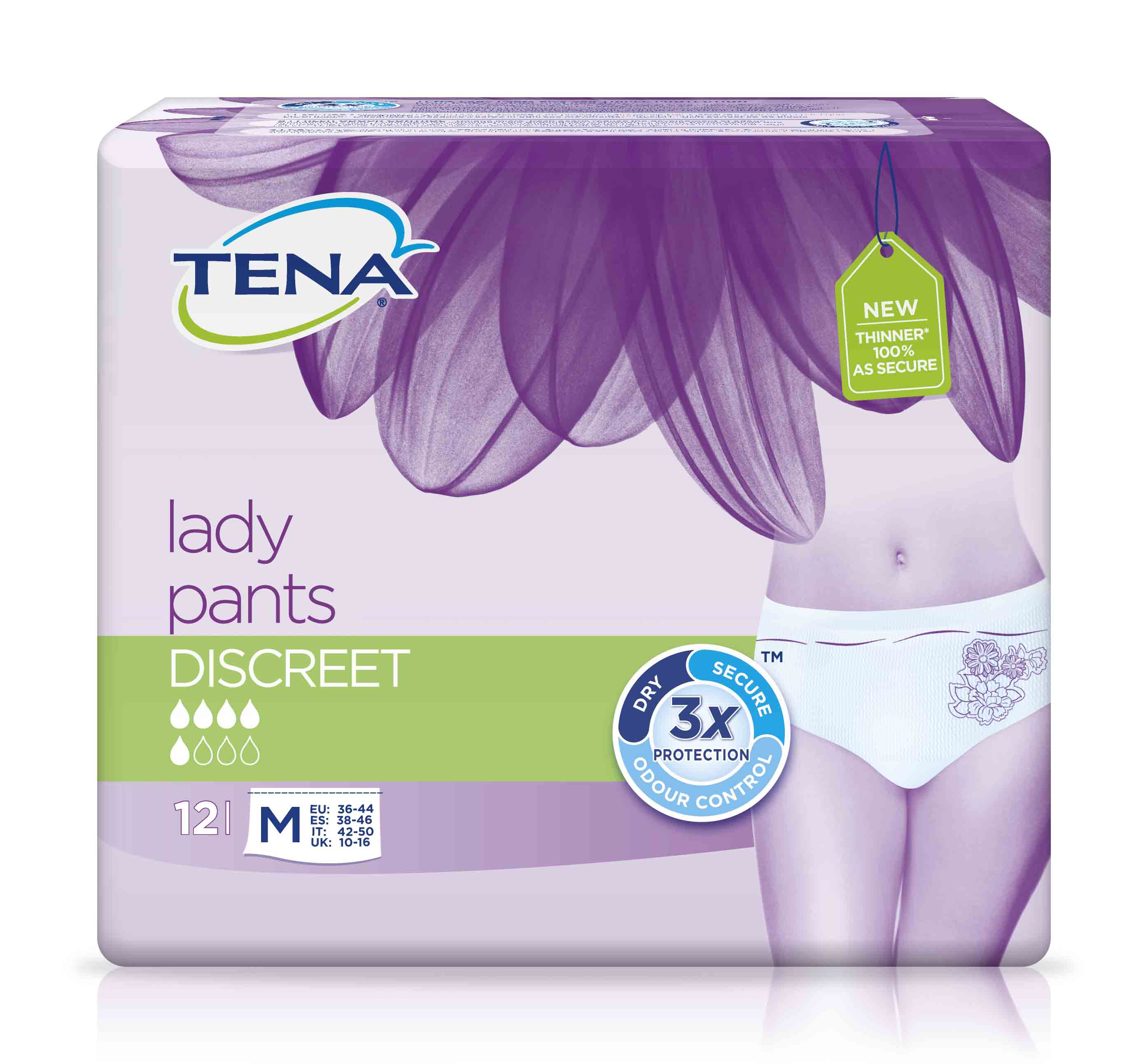 Tena Lady Pants Discreet M & L from Diskretlevering.dk - AssistData
