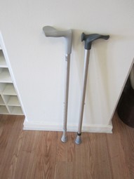 Support cane, aluminium with ergo grip,  - example from the product group walking sticks, non-foldable