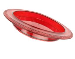 Medici plate with large contoured rim - red