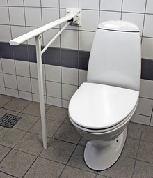 MIA toilet armrest with supporting leg, series M4