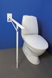 MIA toilet armrest with adaptable supporting leg, series M5