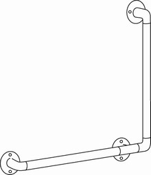 Angled handrail, ABS plastic