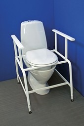 MIA toilet armrest stand-alone, series M6  - example from the product group raised toilet seats mounted on frame