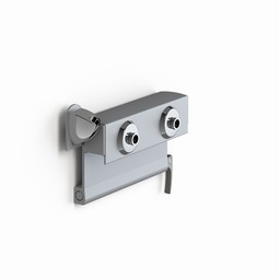 Shower mixer bracket, sideways adustable