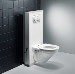 Bracket for toilet, height adjustable (manual)