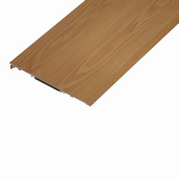 Wooden colored threshold ramps in aluminum