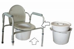 CareComfort toiletstol 380000  - example from the product group commode chairs without castors, height adjustable 