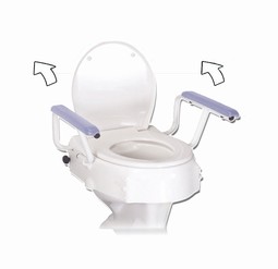 CareComfort Toiletforhøjer 480  - example from the product group raised toilet seats fixed to toilet, with arm supports