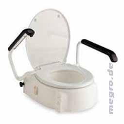 Toiletforhøjer Hvid med toiletlåg, 3 forskellige siddehøjder
